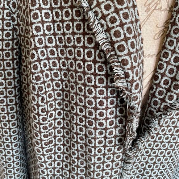 Worthington Womens Blazer Jacket Plus Size 16W Frayed open Retro Fall Autumn Mod - Picture 7 of 16